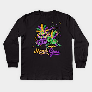 Mardi Gras Kids Long Sleeve T-Shirt